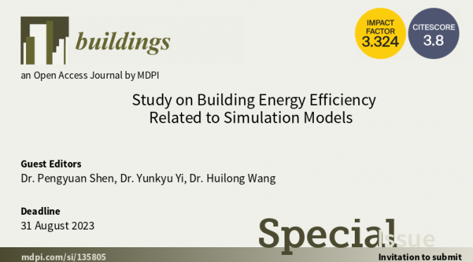 Special Issue:Study on Building Energy Efficiency Related to Simulation Models